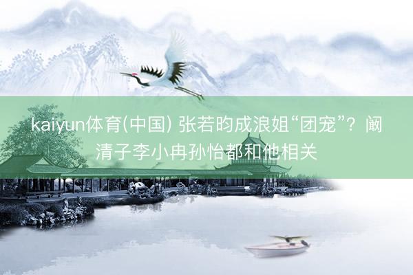 kaiyun体育(中国) 张若昀成浪姐“团宠”？阚清子李小冉孙怡都和他相关
